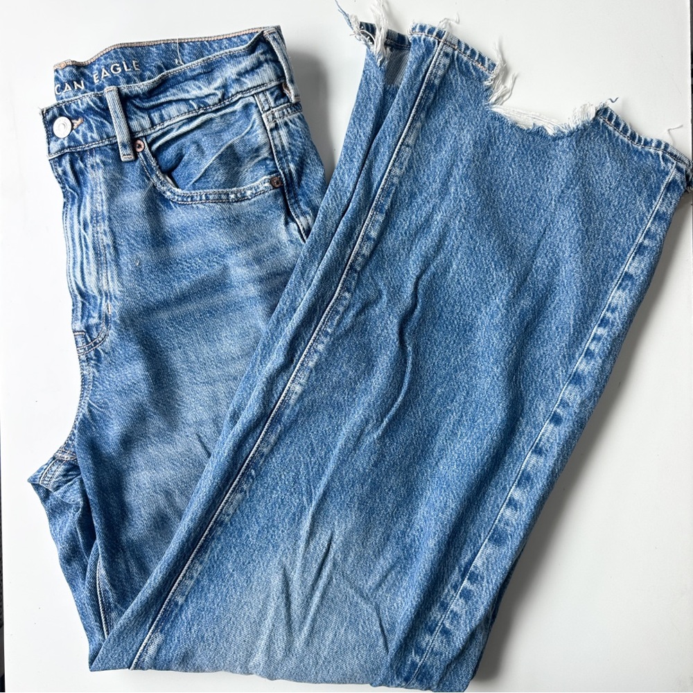 American Eagle super high rise baggy wide leg jeans - size 6